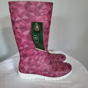 NEW Kamik Foam Comfort Waterproof Tall Rainboots Size 6